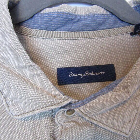 Tommy Bahama Button Up Shirt Long Sleeve Mens 3XL Tall Beige Tan Tencel - Picture 4 of 7
